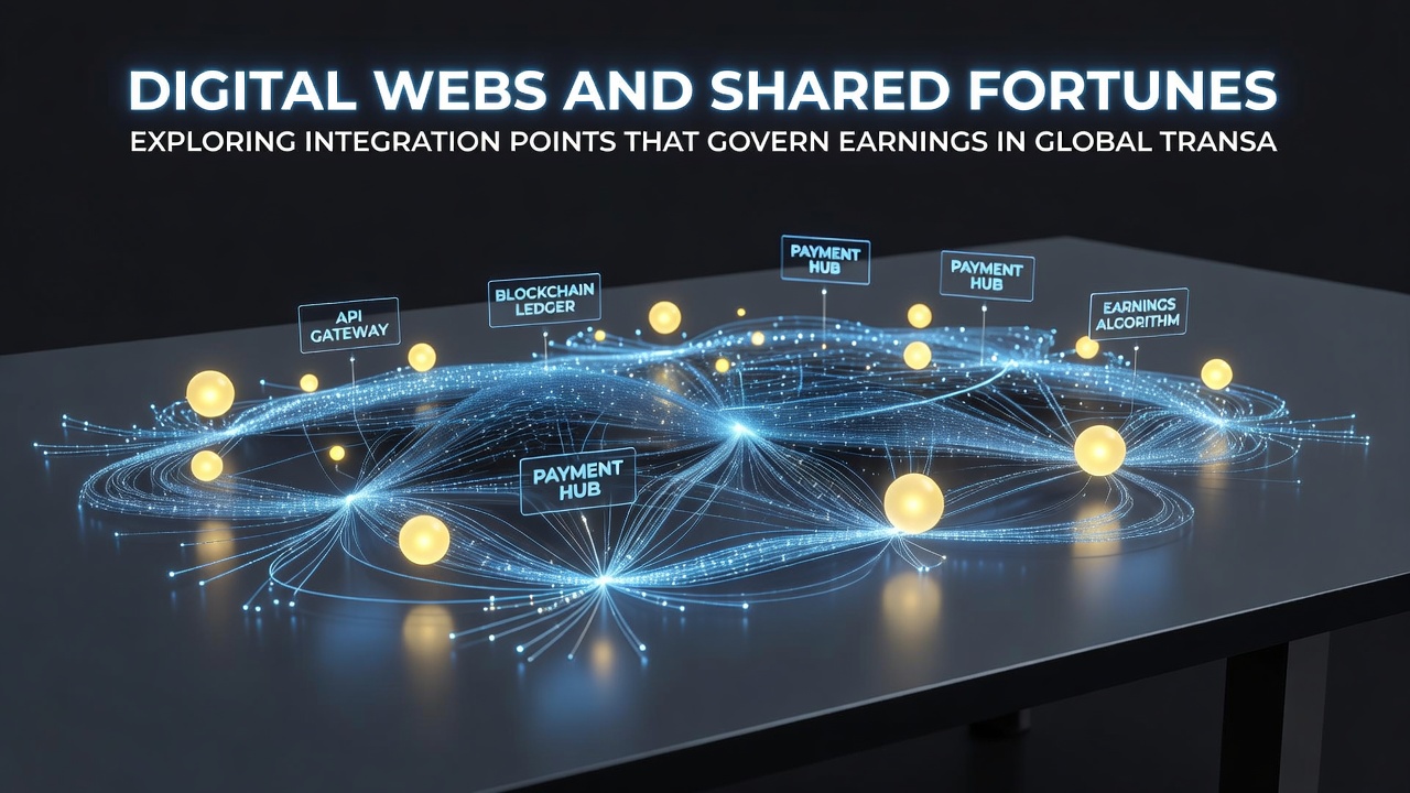 Illustration of API integration layers and settlement protocols linking global financial partners
