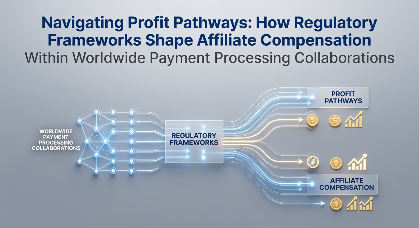 Global payment processing networks and affiliate compensation structures illustrated through interconnected financial systems