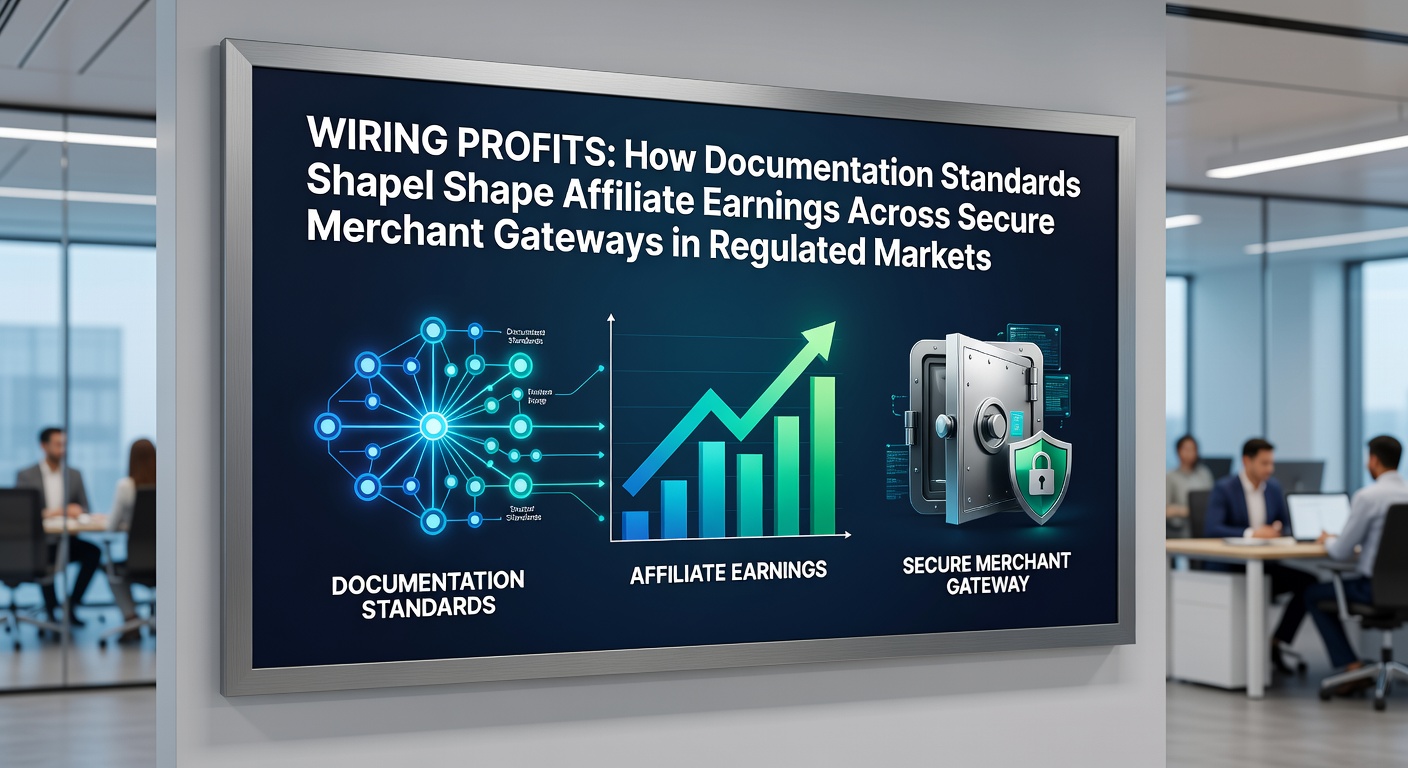 Secure merchant gateway documentation interfaces displaying API specifications and compliance checklists for regulated payment networks